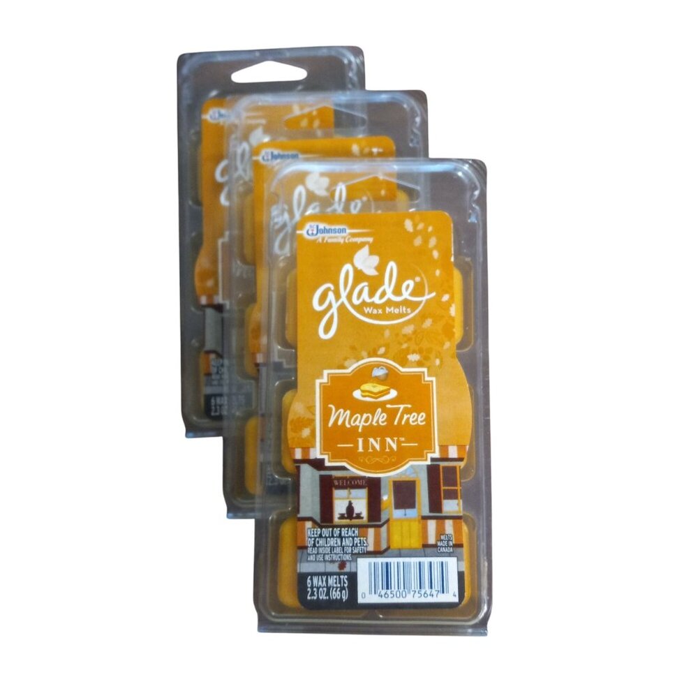 Glade Maple Tree Inn Scented Wax Melts Lot of 3 Packs Discontinued NEW